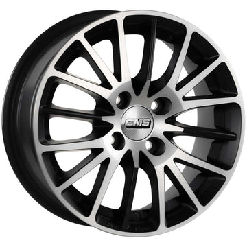 CMS-456-03 6.0x14" -4x100 ET35 67.2 Diamond Matt Black Jant (4 Adet)